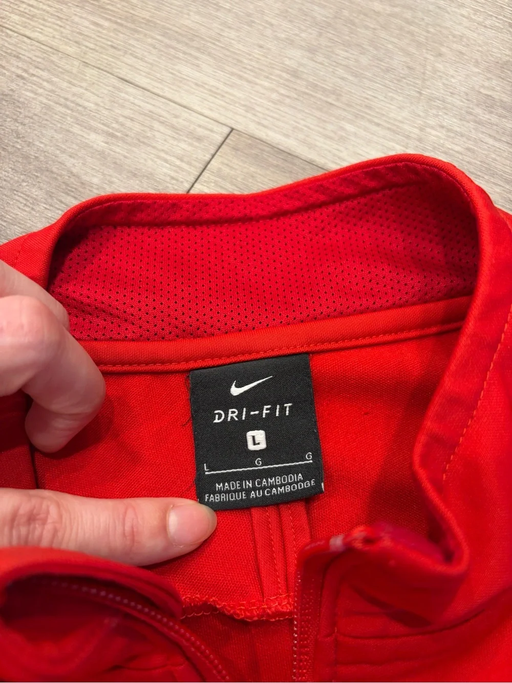 Nike Red Full-Zip Lightweight Training Jacket